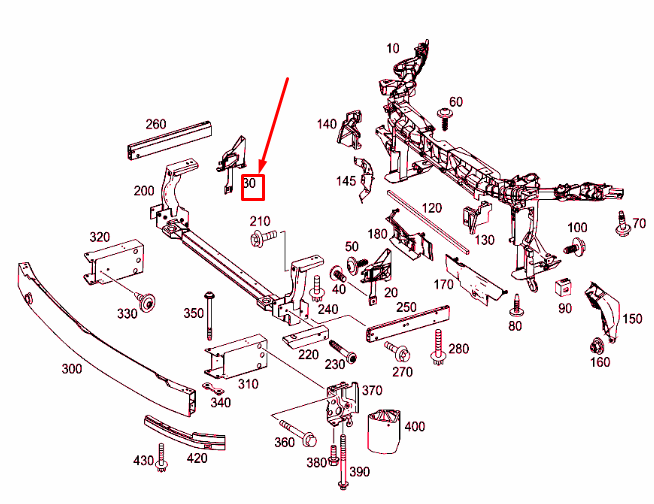 NEW MERCEDES-BENZ CLA C117 FRONT BUMPER RIGHT SUPPORT A2466210234 ORIGINAL