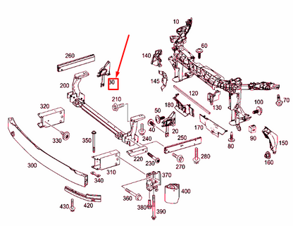 NEW MERCEDES-BENZ CLA C117 FRONT BUMPER RIGHT SUPPORT A2466210234 ORIGINAL