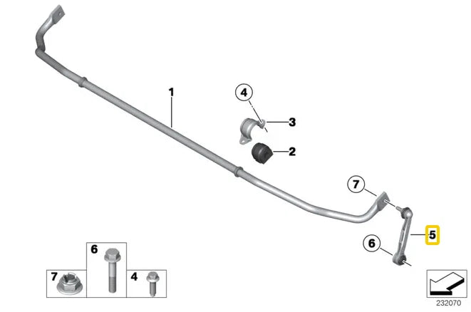 NEW BMW X3 G01 REAR ANTI ROLL SWAY BAR STABILIZER LINK 33556870702 ORIGINAL