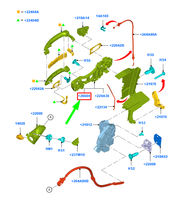 new ford focus mk3 front right door handle reinforcement rhd 1932915 original