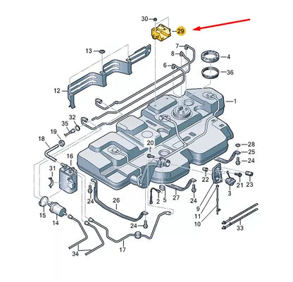 NEW VW TRANSPORTER VI T6 FUEL TANK CONTROL UNIT RETAINER 5N0201292B