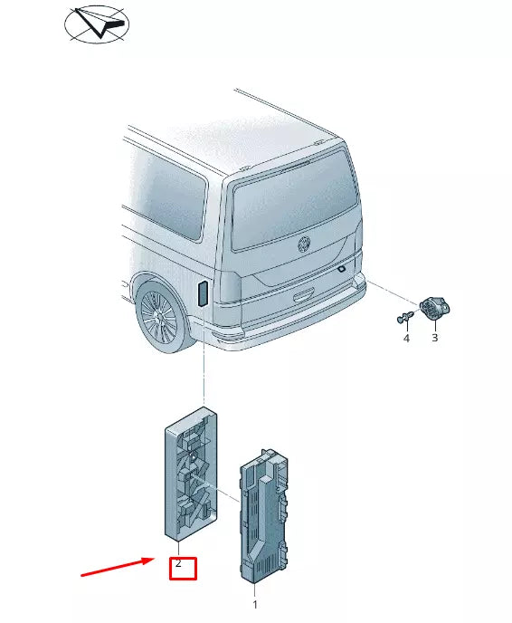 NEW VW TRANSPORTER VI T6 TAILGATE CONTROL UNIT RETAINER 7E0959503