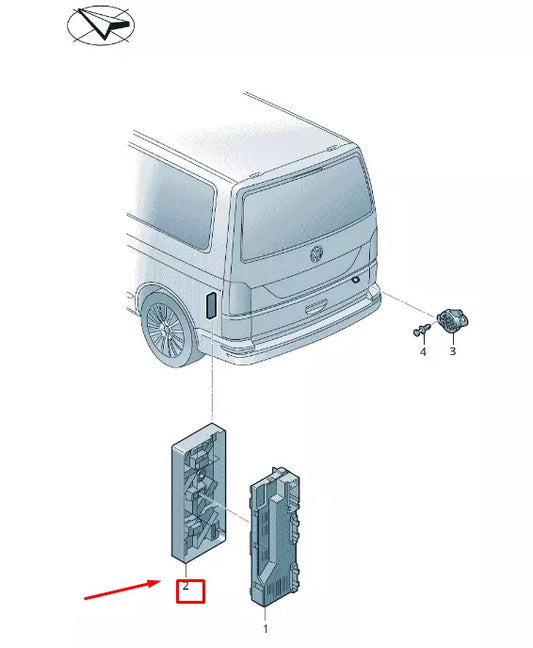NEW VW TRANSPORTER VI T6 TAILGATE CONTROL UNIT RETAINER 7E0959503