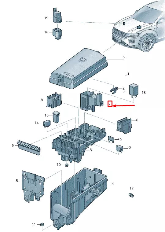 NEW VOLKSWAGEN T-ROC A11 RELAY PLATE 5Q0937503C