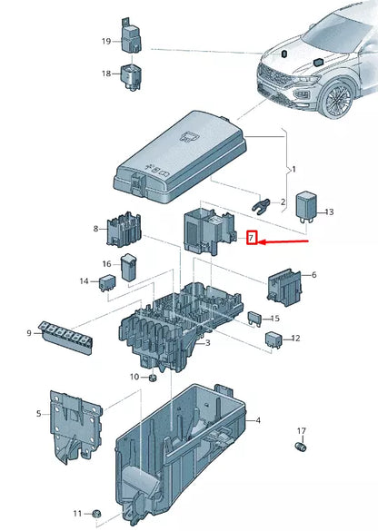 NEW VOLKSWAGEN T-ROC A11 RELAY PLATE 5Q0937503C
