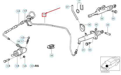 NEW BMW 5 E39 CLUTCH LINE 21521164472 1164472 ORIGINAL