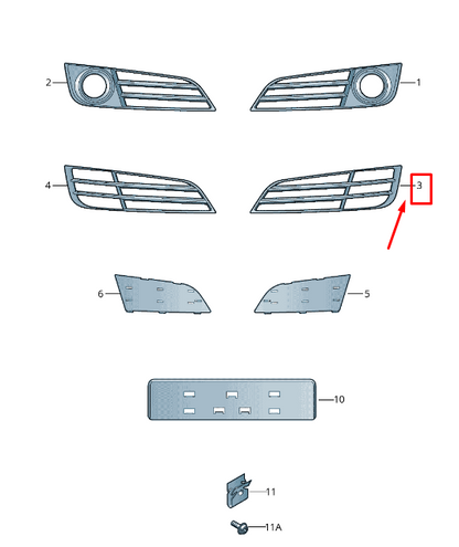 new audi a8 4h front left bumper air guide grille 4h0807679mt94 original