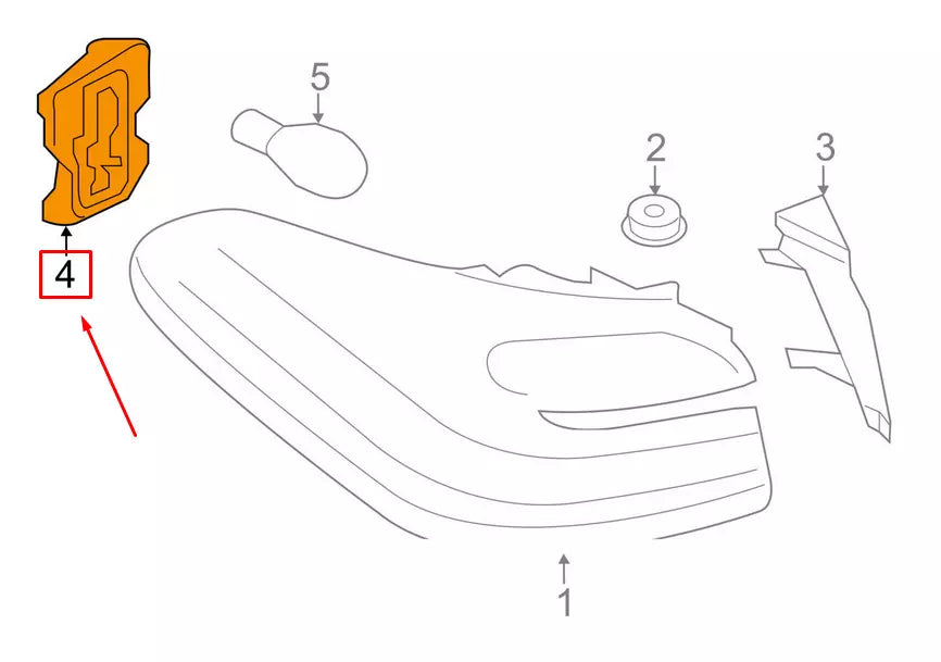 NEW BMW X4 F26 TAIL LIGHT REAR BULB SOCKET 63217390231 ORIGINAL