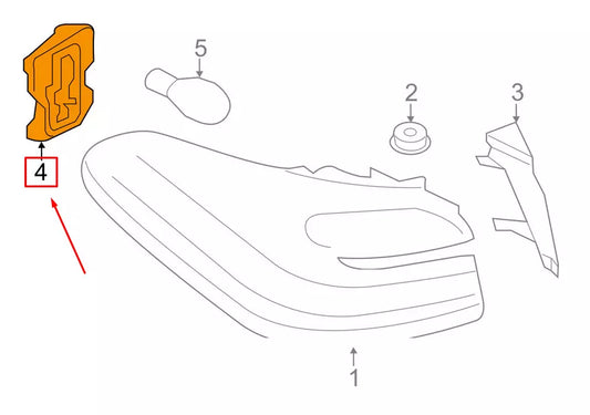 NEW BMW X4 F26 TAIL LIGHT REAR BULB SOCKET 63217390231 ORIGINAL