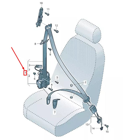 NEW AUDI A6 AVANT C7 FRONT RIGHT SEATBELT 4G8857706M GID 4G8857706MGID ORIGINAL