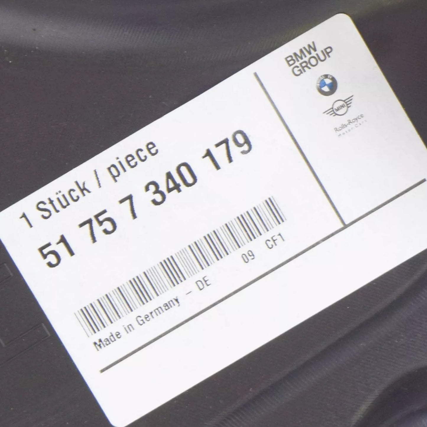 NEW BMW 7 G11 G12 REAR LEFT UNDERBODY PANELLING 51757340179 ORIGINAL