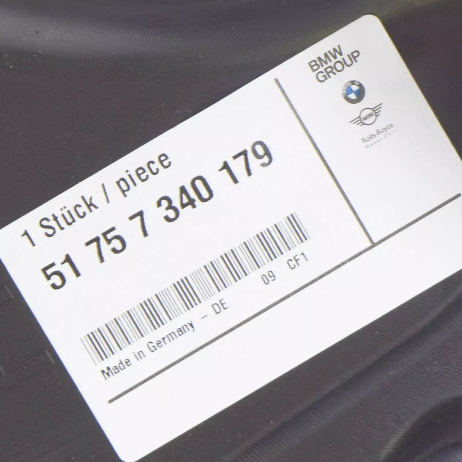 NEW BMW 7 G11 G12 REAR LEFT UNDERBODY PANELLING 51757340179 ORIGINAL