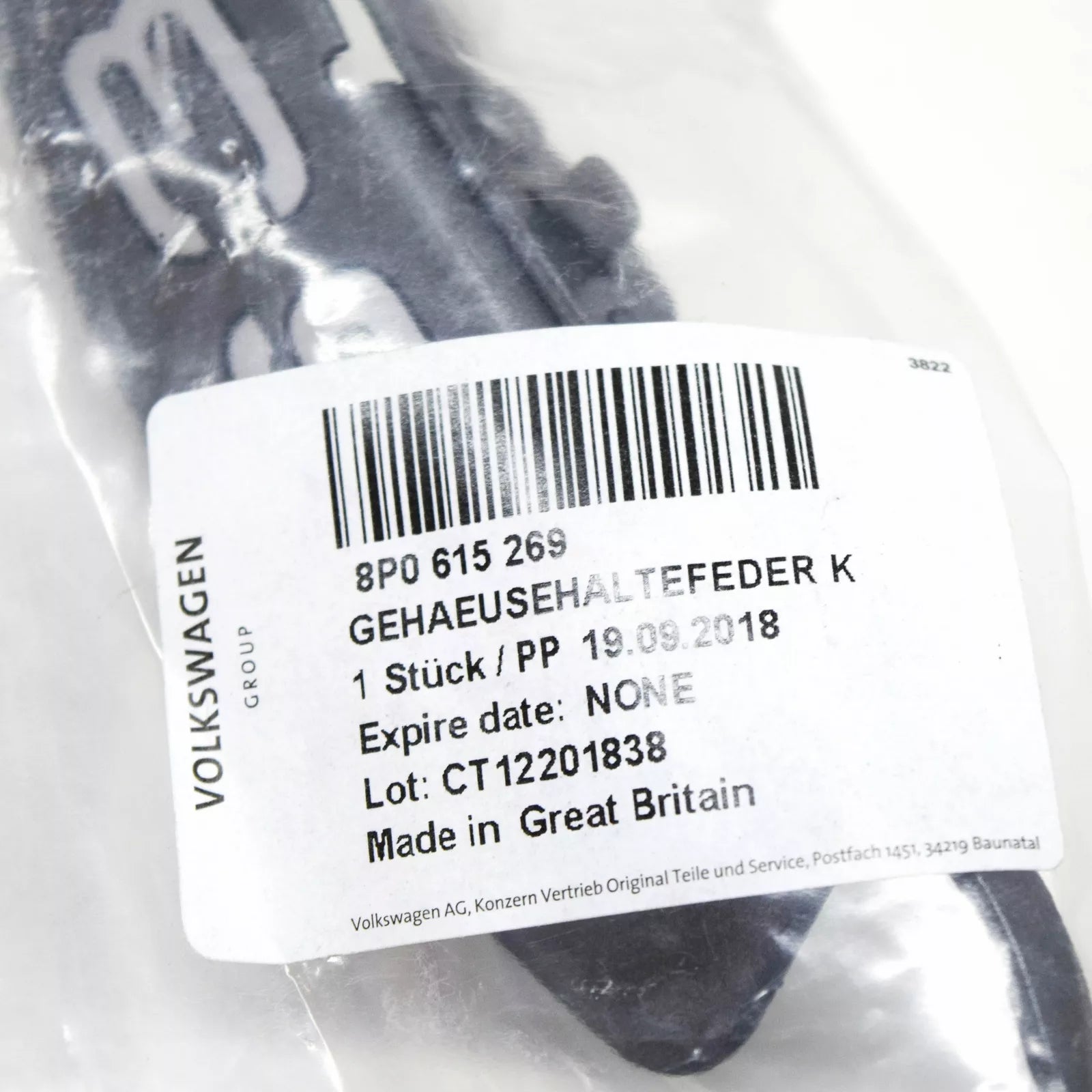 NEW AUDI A3 S3 8P FRONT BRAKE CALIPER RETAINER SPRING 8P0615269