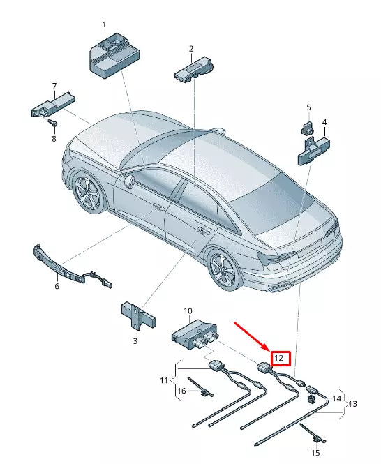 NEW AUDI A6 4A C8 TAILGATE OPENING SENSOR LINE 4K1962239