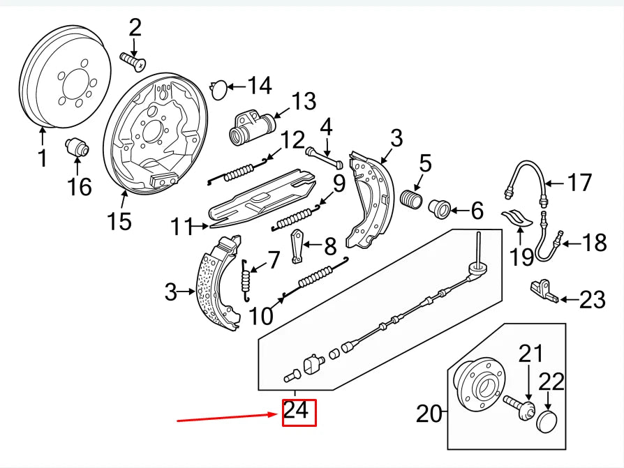 NEW VW JETTA MK6 16 REAR RIGHT ABS SENSOR WIRING HARNESS 5C0927904E ORIGINAL