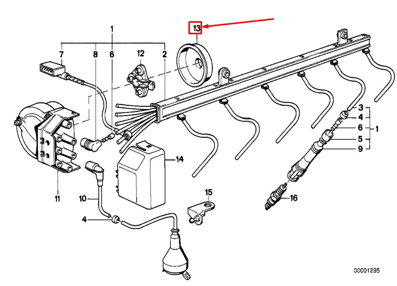 NEW BMW 7 E32 IGNITION WIRING COVER 12111710157 1710157 ORIGINAL