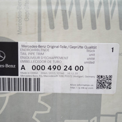 new mercedes-benz gle w167 rear right exhaust pipe tip a0004902400 original
