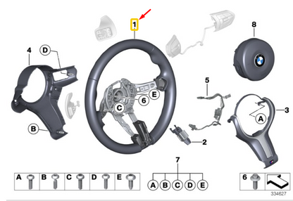 new bmw 1 f20 m sports steering wheel leather 7850404 32307850404 original