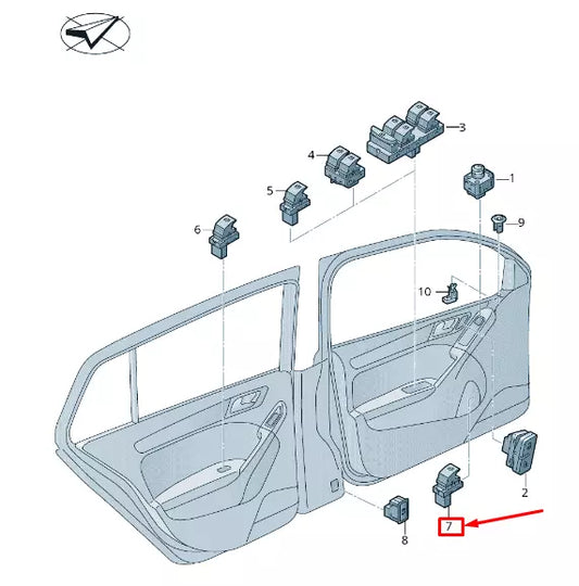 NEW VW GOLF VII 5G MK7 FUEL FILLER FLAP RELEASE BUTTON 5G0962139DSU ORIGINAL