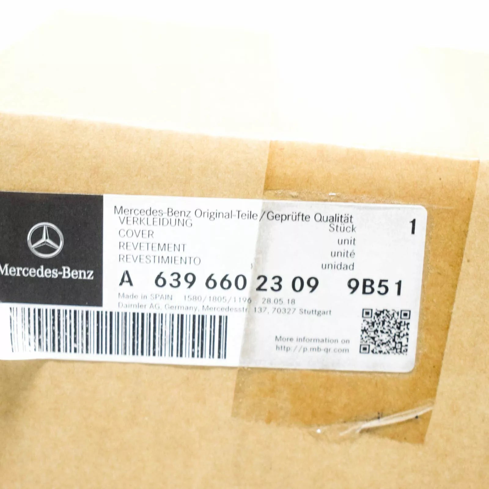 NEW MB VITO W639 RIGHT TRIM SEAT CASE BOX OUTER COVER A63966023099B51