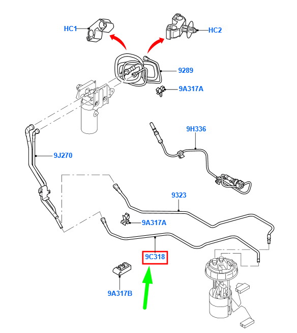 new ford transit mk3 fuel tube assy 1431727 original