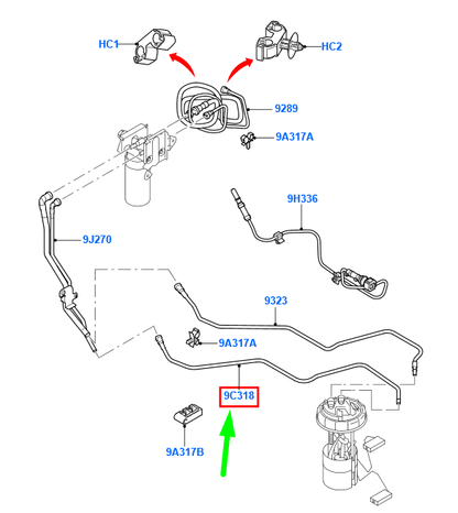 new ford transit mk3 fuel tube assy 1431727 original