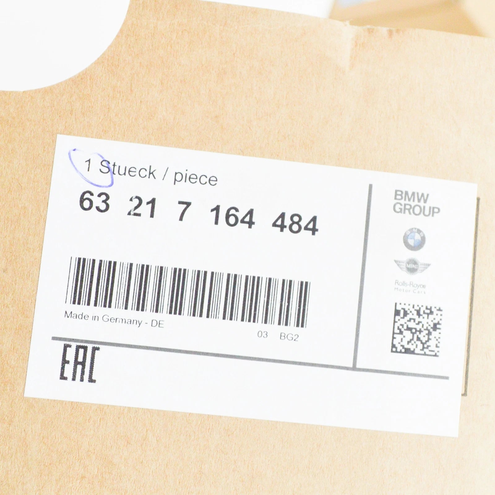 NEW BMW X5 E53 REAR TAILGATE RIGHT TAILLIGHT 63217164484 7164484 ORIGINAL