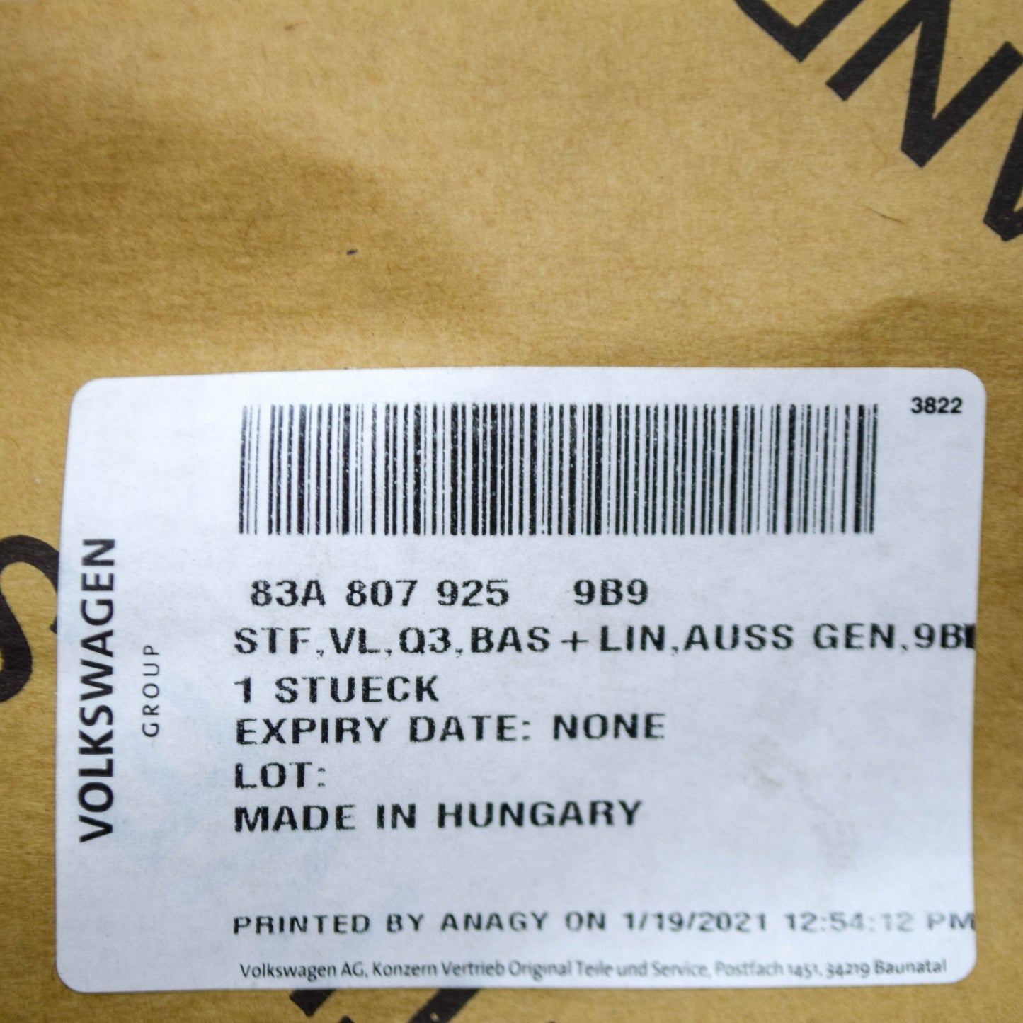 NEW AUDI SQ3 F3 FRONT BUMPER LEFT LOWER GRILLE TRIM 83A8079259B9 ORIGINAL