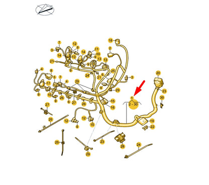 NEW VOLKSWAGEN ARTEON 3H7 ENGINE WIRING SET 05E972627A ORIGINAL