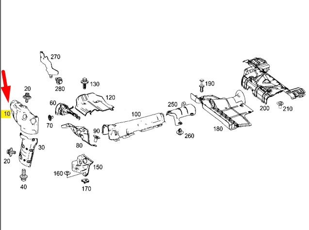 NEW MERCEDES-BENZ B-CLASS W246 TURBOCHAGER SHIELD A2701420000