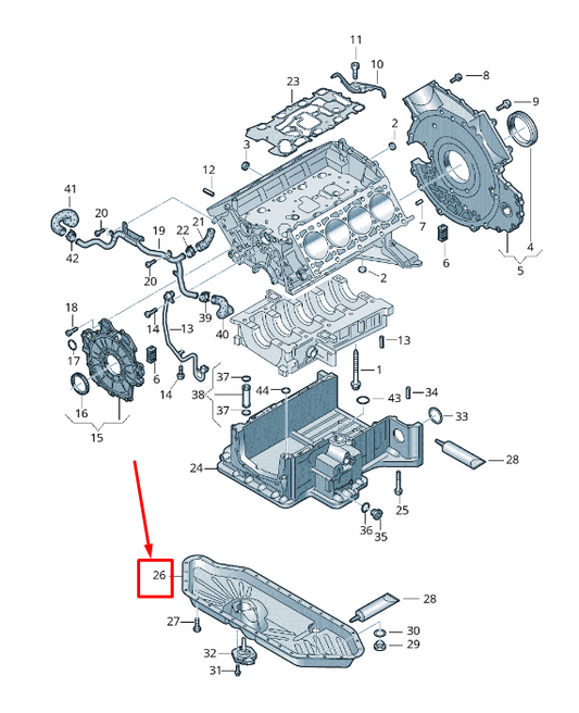 new audi q7 4l lower engine oil sump 057103602n original