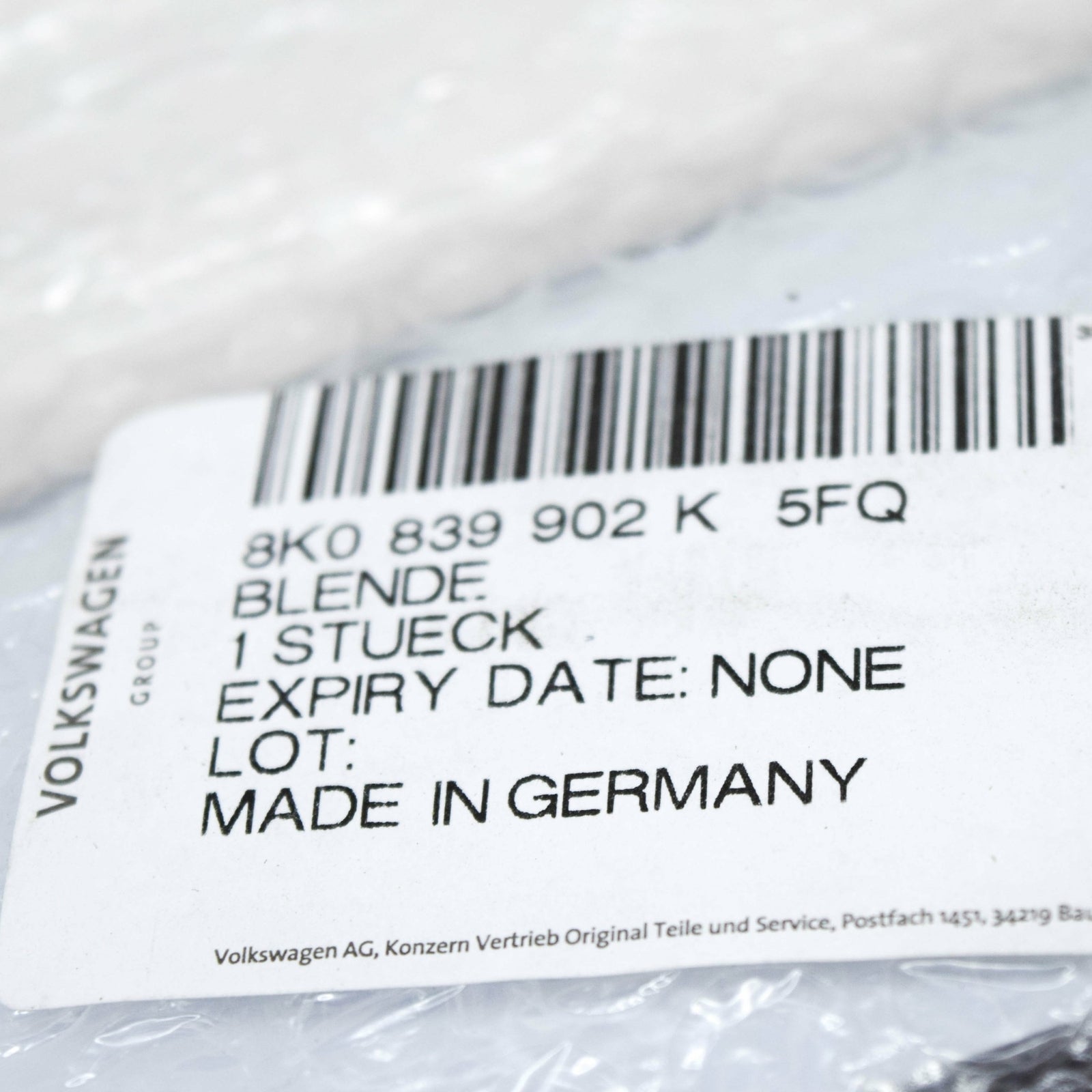 NEW AUDI A4 B8 EXTERIOR REAR RIGHT B PILLAR TRIM 8K0839902K5FQ ORIGINAL