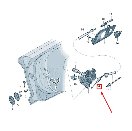 NEW AUDI R8 4S RIGHT DOOR LOCK BOWDEN CABLE 4S0837085B