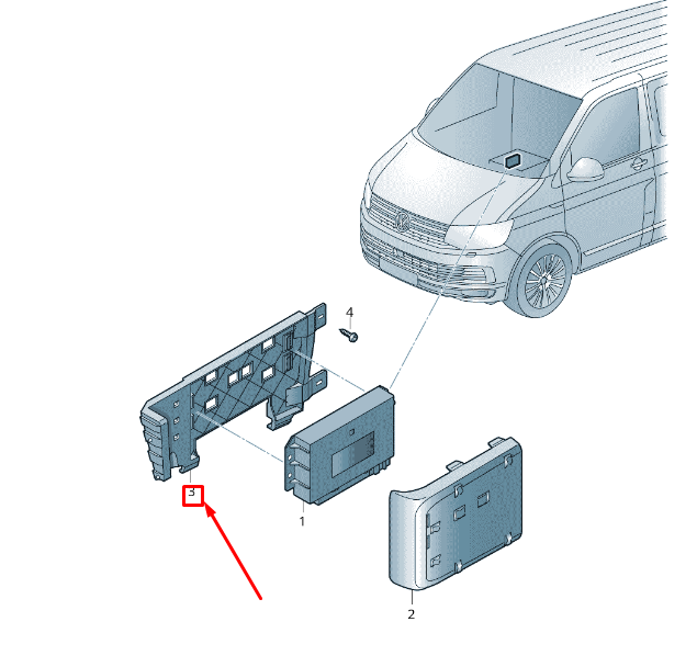 NEW VW TRANSPORTER VI T6 CONTROL UNIT RETAINER 7E0937535H ORIGINAL
