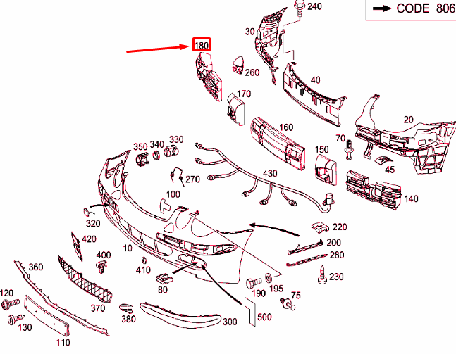 NEW MERCEDES-BENZ E W211 FRONT BUMPER RIGHT IMPACT ABSORBER A2118850237 ORIGINAL