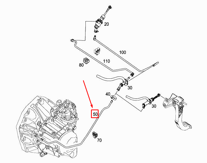 new mercedes-benz citan w415 clutch line a4152900100 original