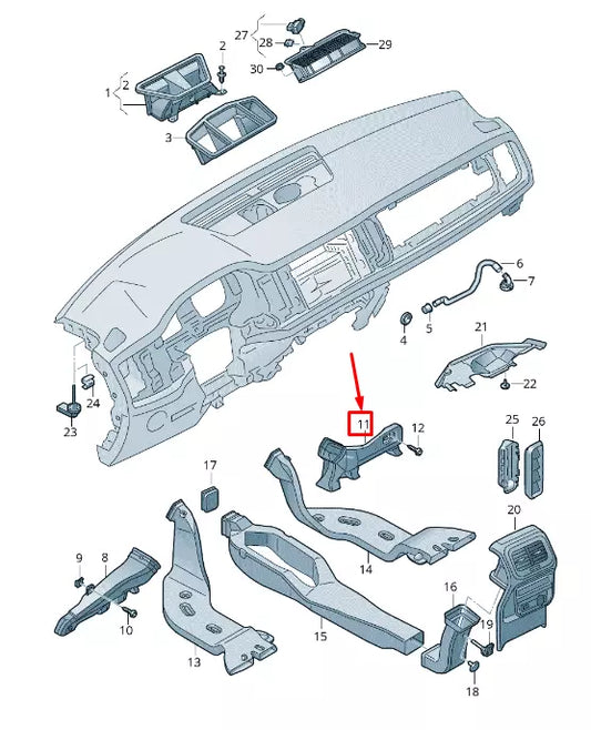NEW VW TOURAN 5T RIGHT FOOTWELL VENT RHD 5TC819152