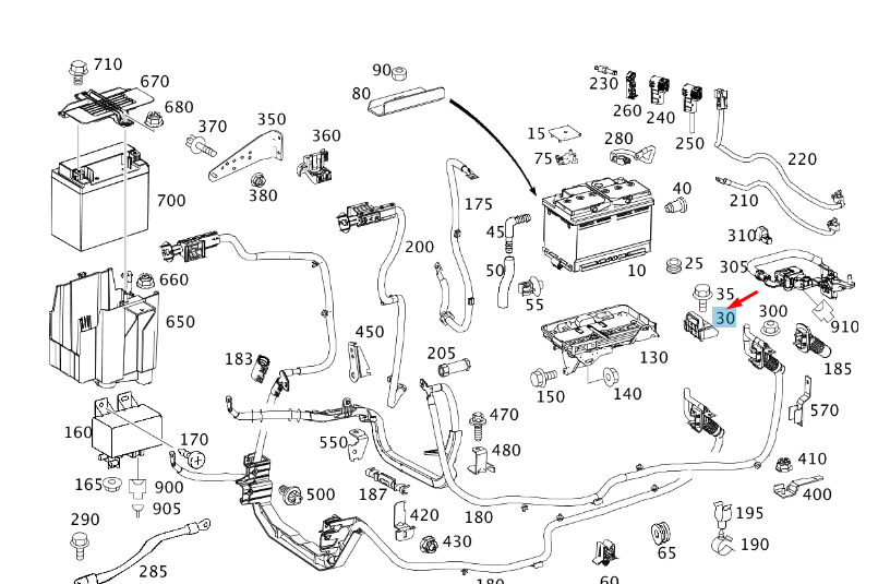 NEW MERCEDES-BENZ SPRINTER W906 BATTERY MOUNT BRACKET A9065410400 ORIGINAL