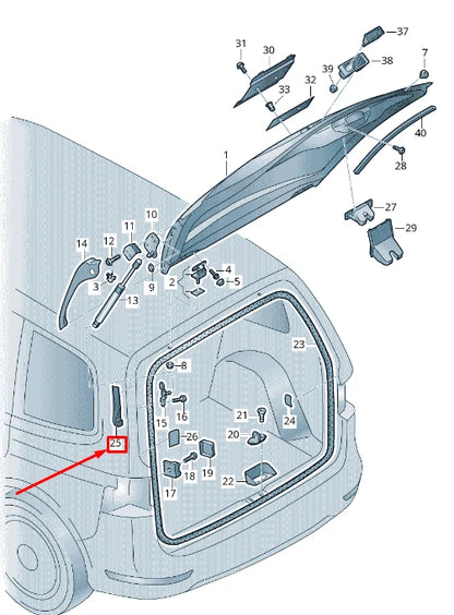 NEW VW SHARAN 7N REAR LEFT WATER DEFLECTOR PROTECT STRIP 7N0827057D9B9