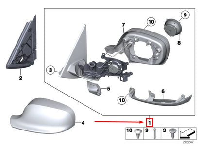 NEW BMW X1 E84 FRONT LEFT DOOR WING MIRROR 51162993765 2993765 ORIGINAL