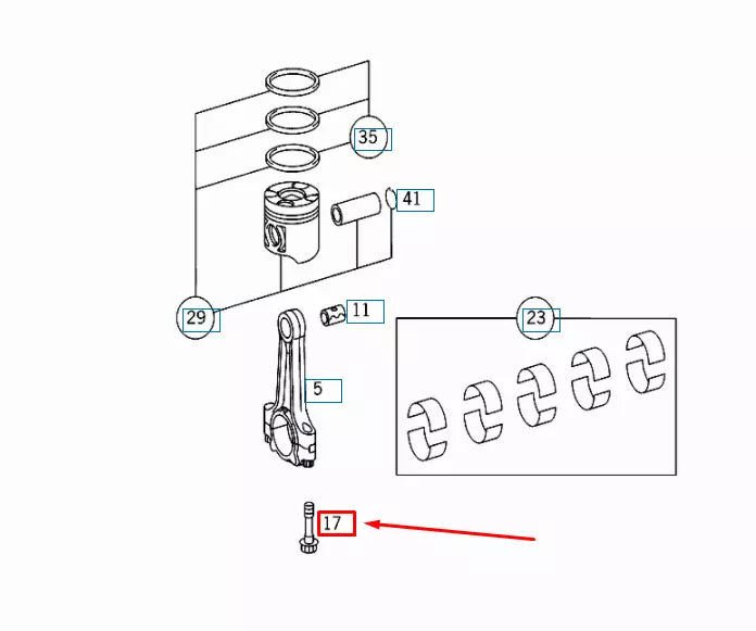 NEW MERCEDES-BENZ ML W163 CONNECTING ROD BOLT A1120380071 ORIGINAL