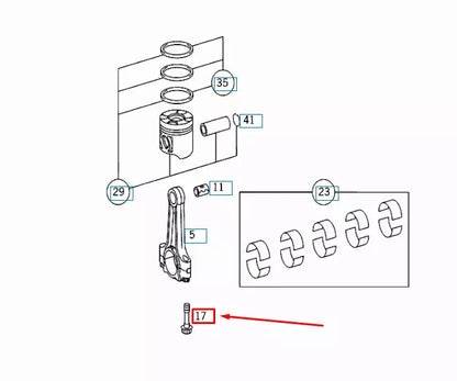 NEW MERCEDES-BENZ ML W163 CONNECTING ROD BOLT A1120380071 ORIGINAL