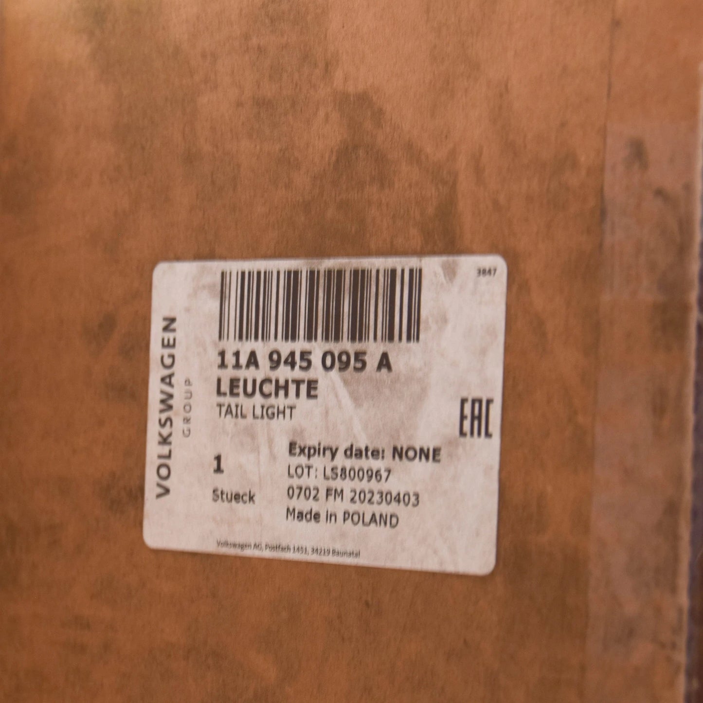 NEW VW ID.4 E21 REAR LEFT TAIL LIGHT 11A945095A ORIGINAL
