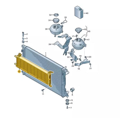 NEW AUDI Q5 FY COOLANT ADDITIONAL RADIATOR 80A145804F ORIGINAL