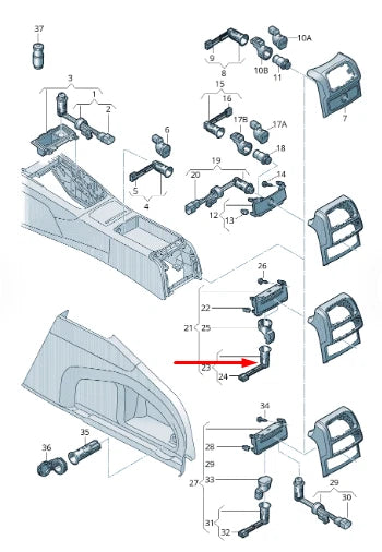 NEW AUDI A6 C7 REAR CIGARETTE LIGHTER SOCKET 4G0919309B ORIGINAL