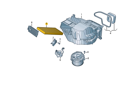 NEW VOLKSWAGEN ID.3 E11 CABIN AIR FILTER 1EA819669 ORIGINAL
