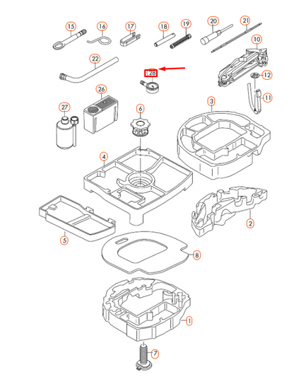 NEW AUDI A1 8X TYRE PRESSURE GAUGE 8P0012605 ORIGINAL