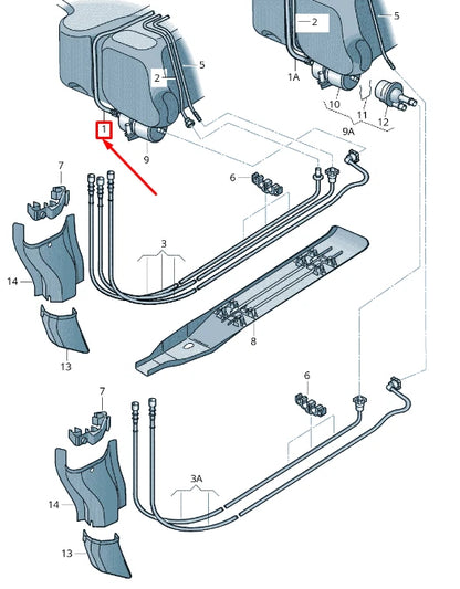 NEW AUDI A1 MK1 FUEL FEED LINE 6Q0201293C ORIGINAL