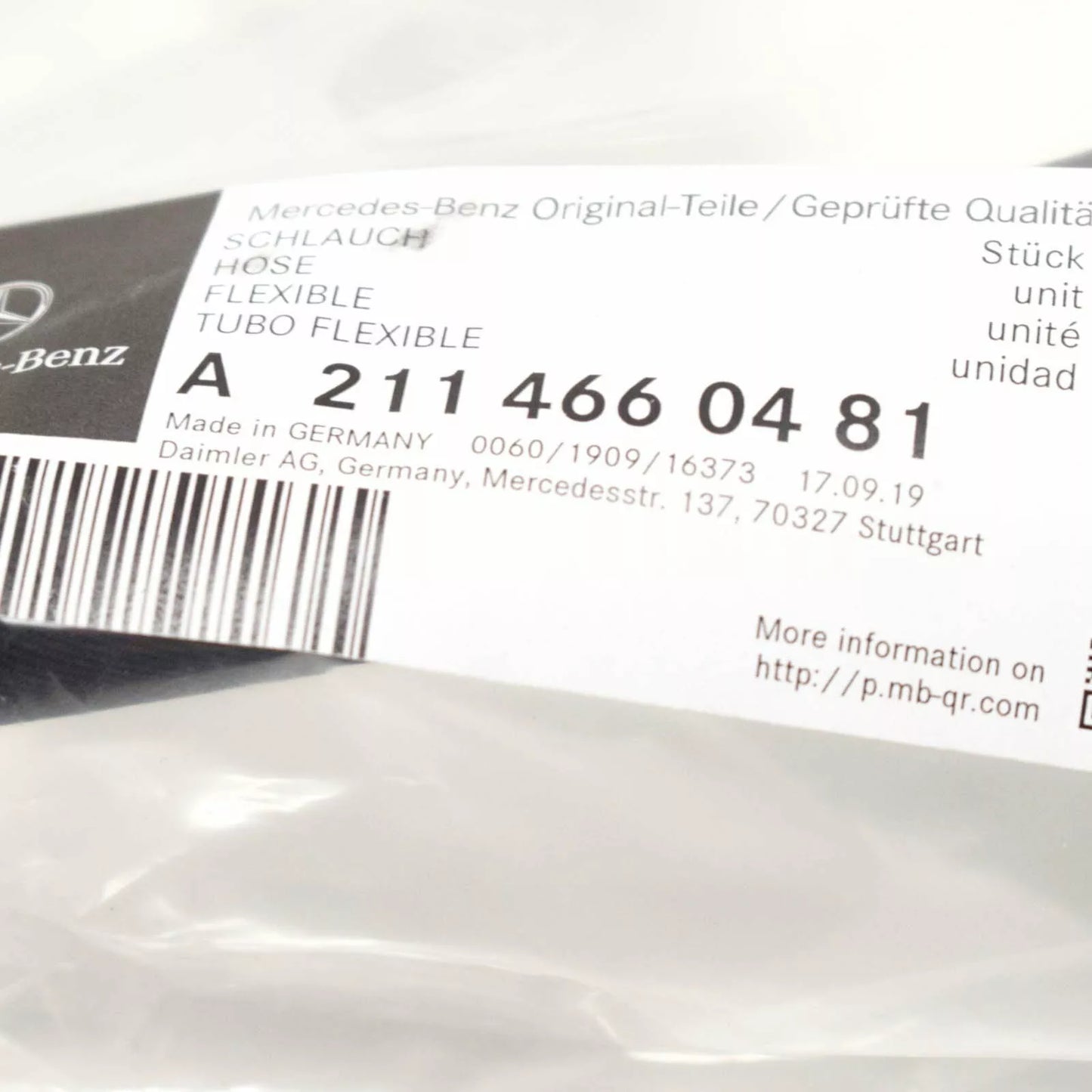 NEW MERCEDES-BENZ E-CLASS W211 POWER STEERING HOSE A2114660481