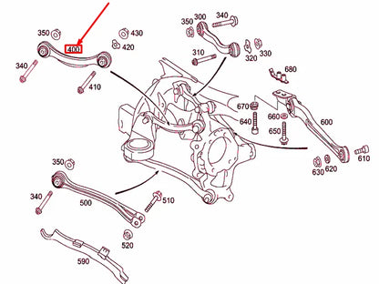 NEW MERCEDES-BENZ E W211 REAR LEFT TENSION STRUT ROD A2303503506 ORIGINAL